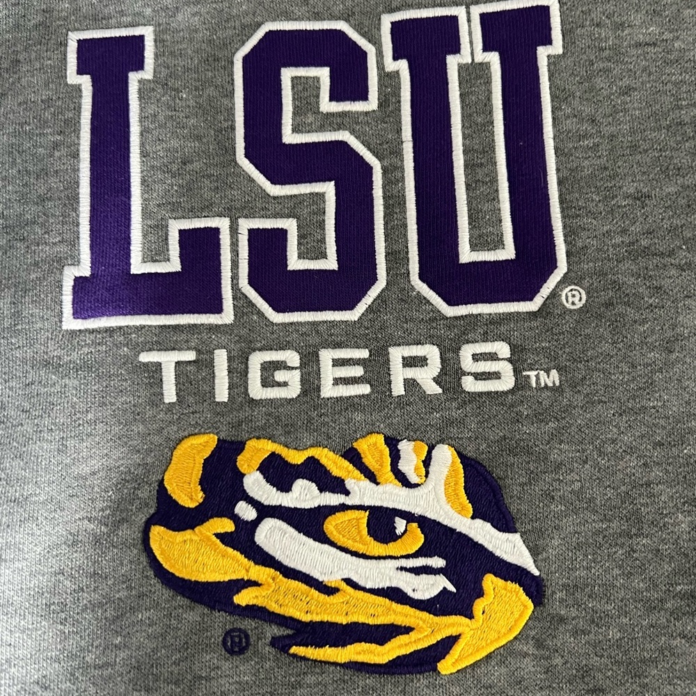LSU Gray and Purple Sweatshirt Size L NWT